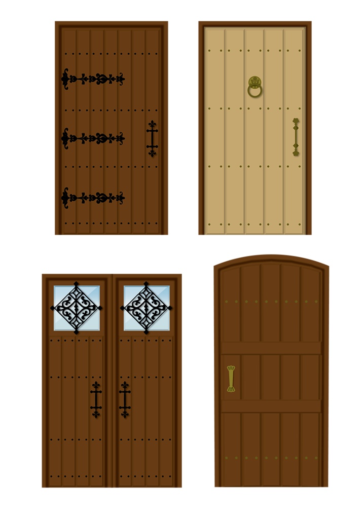 【印刷用】イラストカット【ドア】