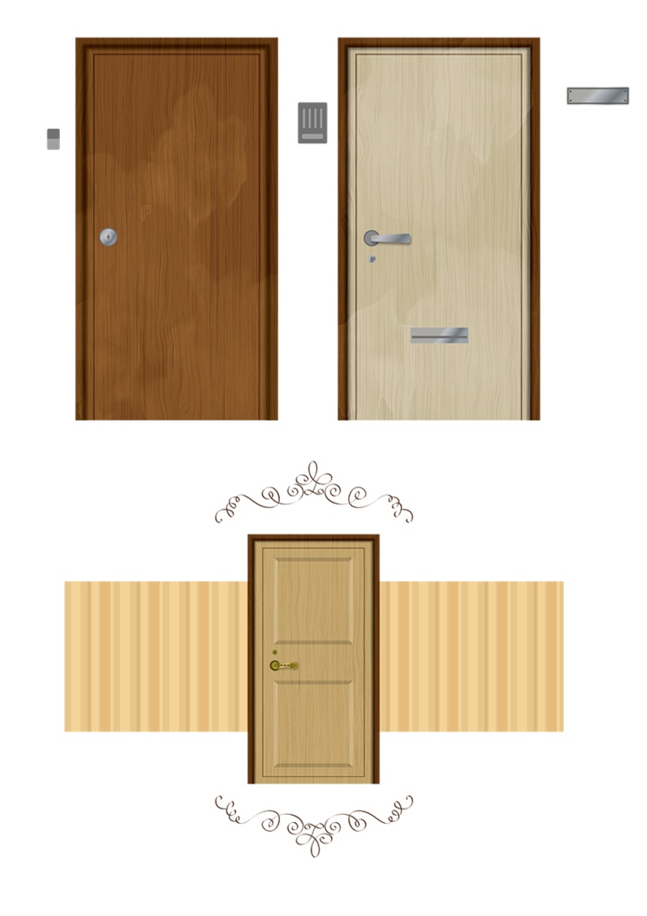 【印刷用】イラストカット【ドア】