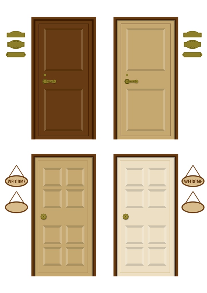 【印刷用】イラストカット【ドア】