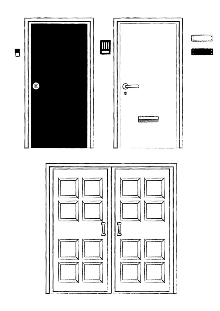 【印刷用】イラストカット【ドア】
