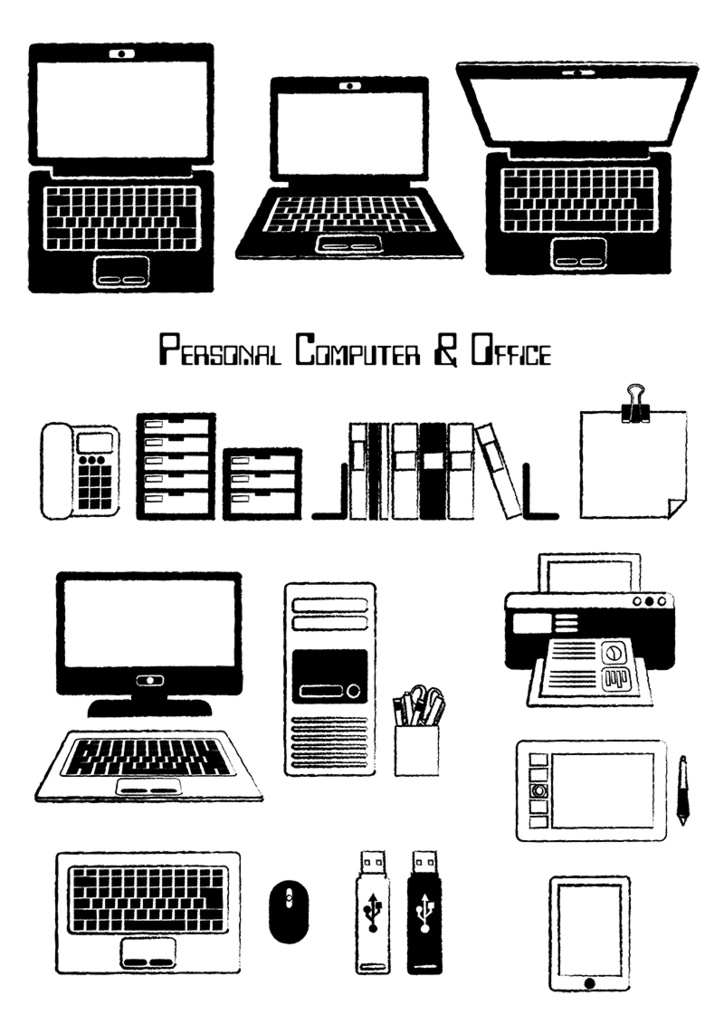 【印刷用】イラストカット【ビジネス・オフィス】