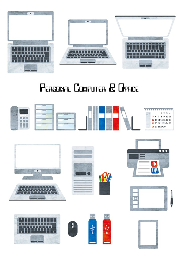 【印刷用】イラストカット【ビジネス・オフィス】