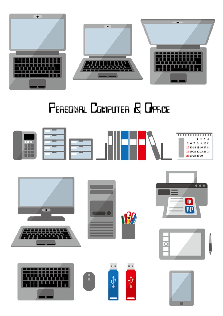 【印刷用】イラストカット【ビジネス・オフィス】