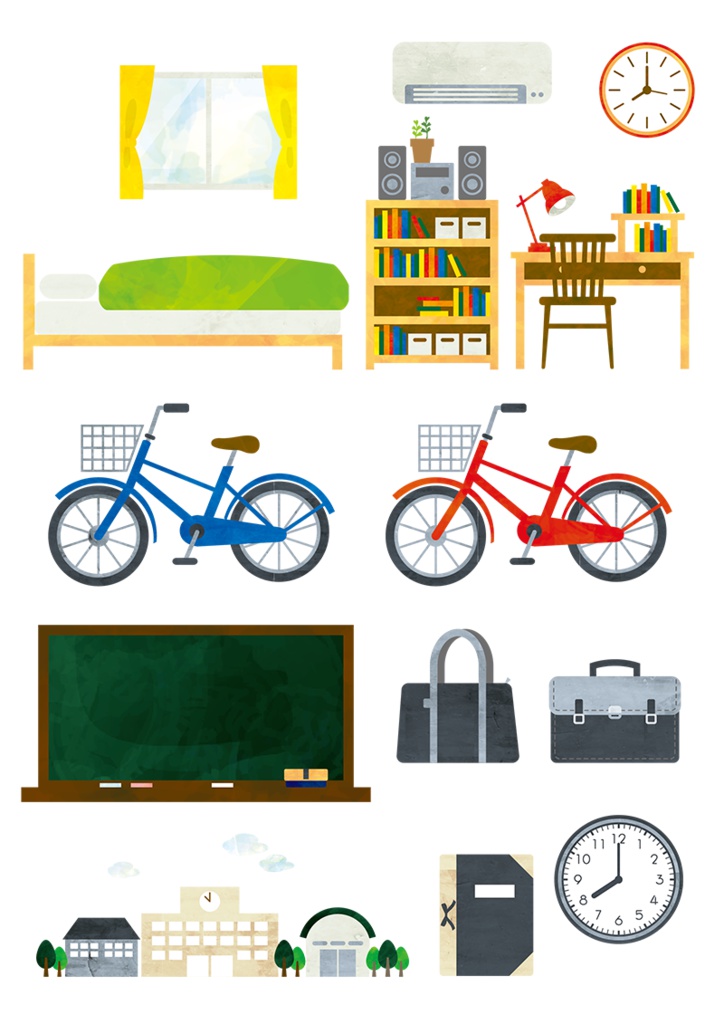 【印刷用】イラストカット【学校・勉強】