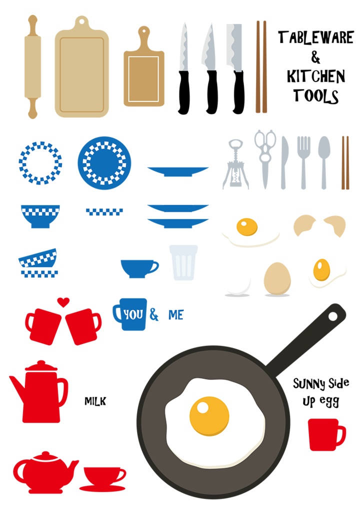 【印刷用】イラストカット【キッチン・フード・スイーツ】