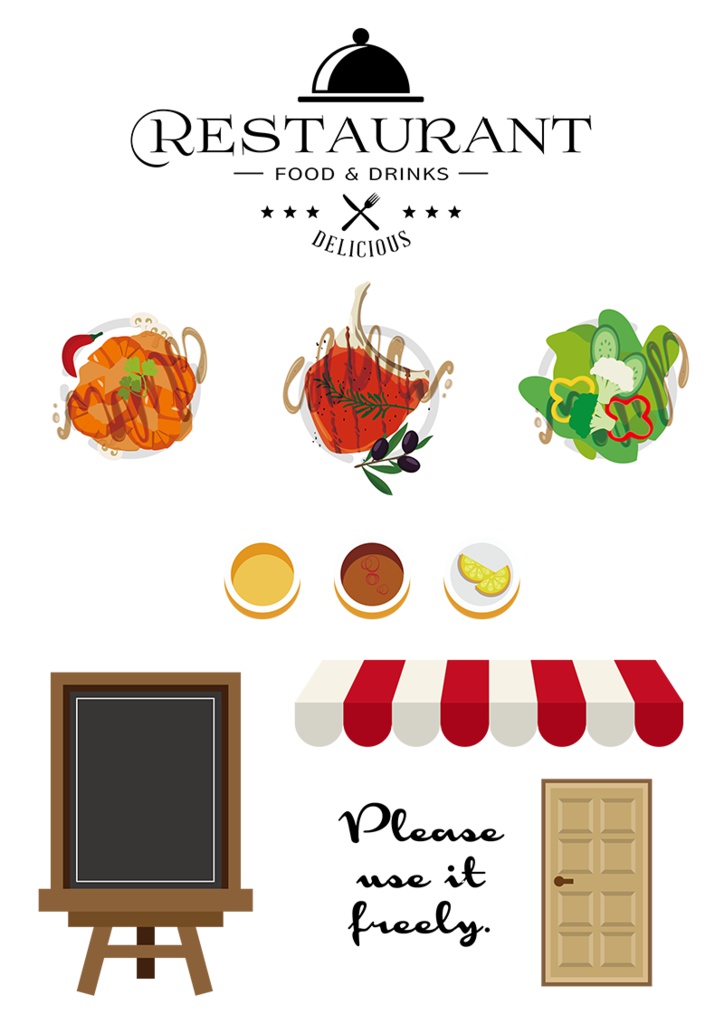 【印刷用】イラストカット【キッチン・フード・スイーツ】