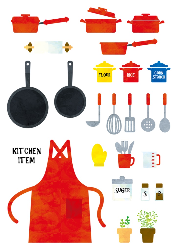 【印刷用】イラストカット【キッチン・フード・スイーツ】