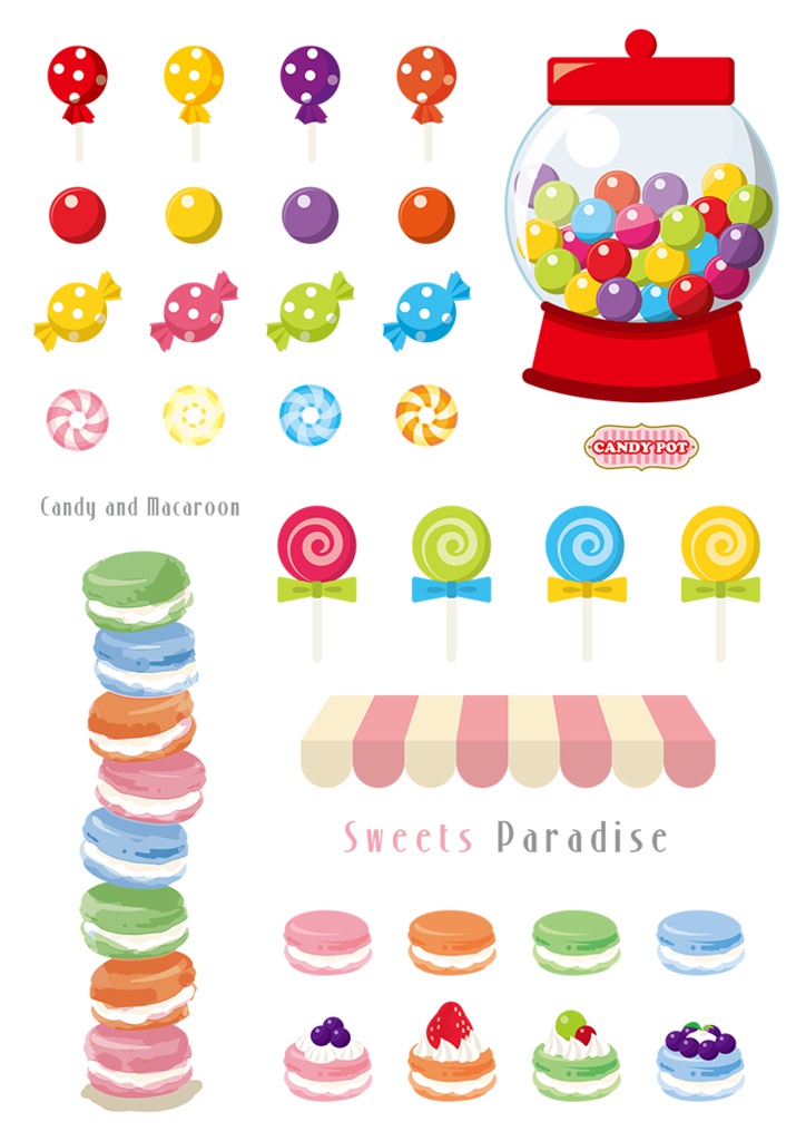 【印刷用】イラストカット【キッチン・フード・スイーツ】