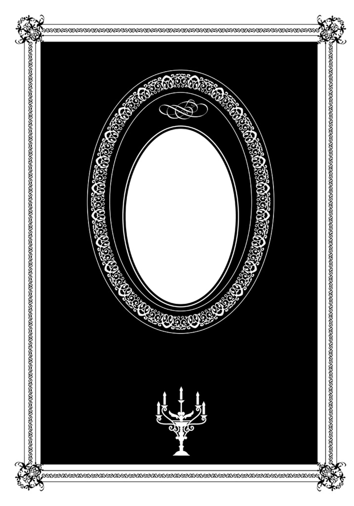 【印刷用】A5判表紙素材【ヴィンテージフレーム】