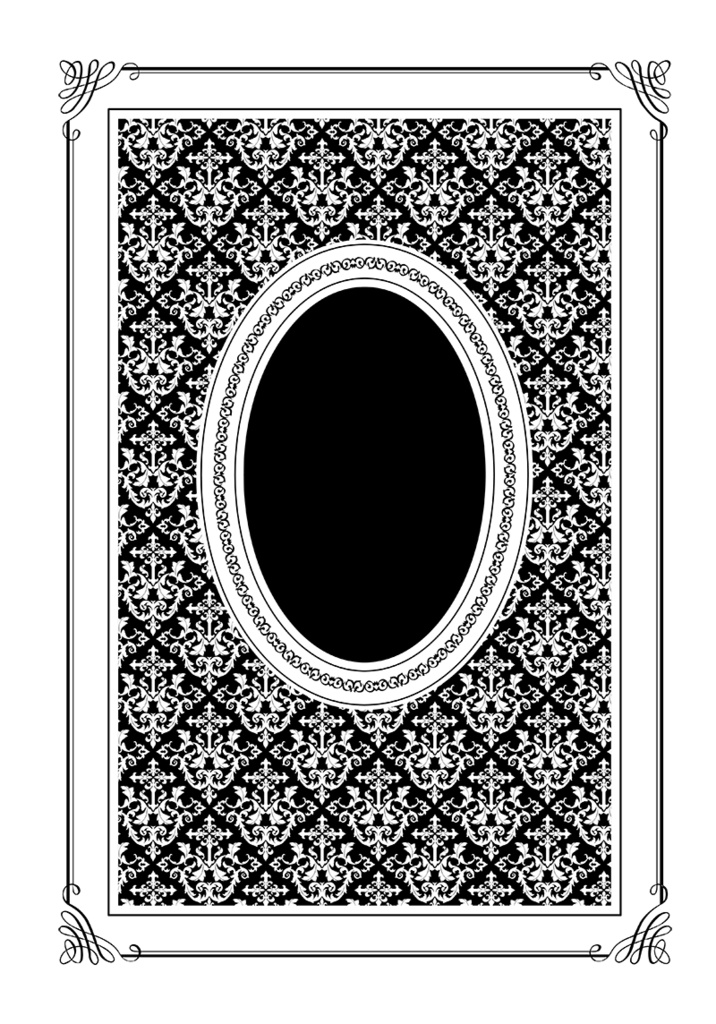 【印刷用】A5判表紙素材【ヴィンテージフレーム】