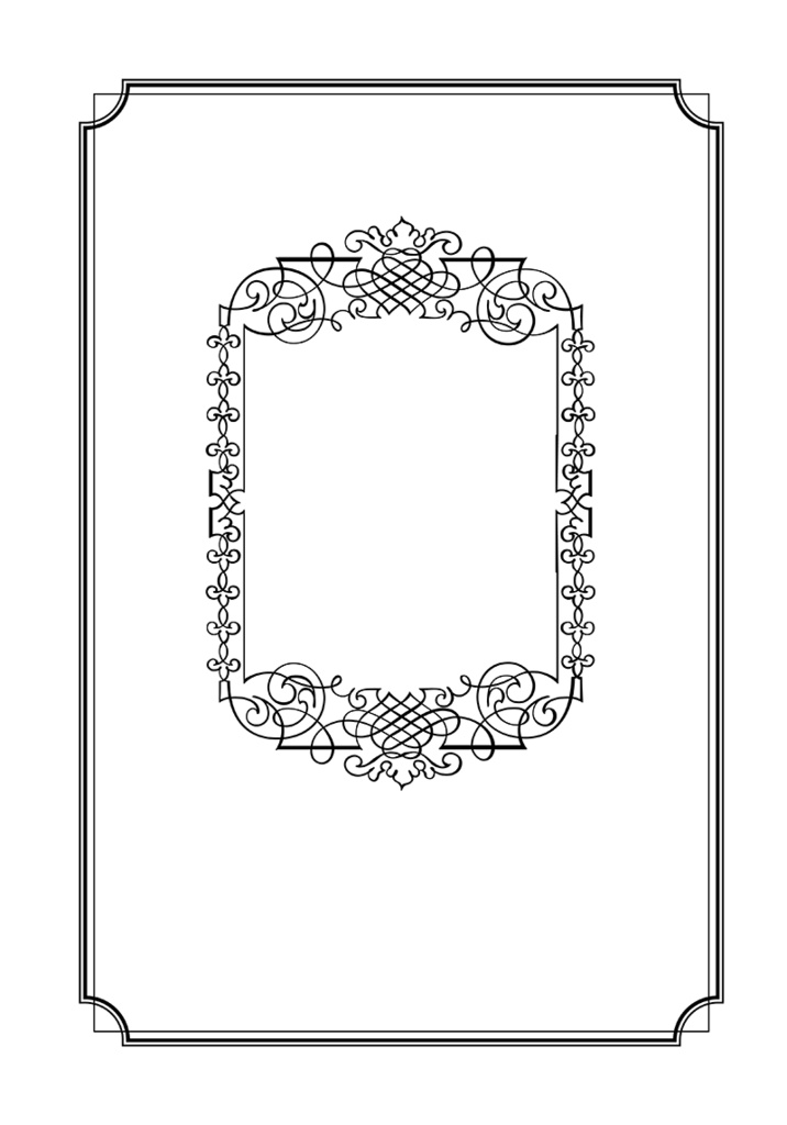 【印刷用】A5判表紙素材【ヴィンテージフレーム】