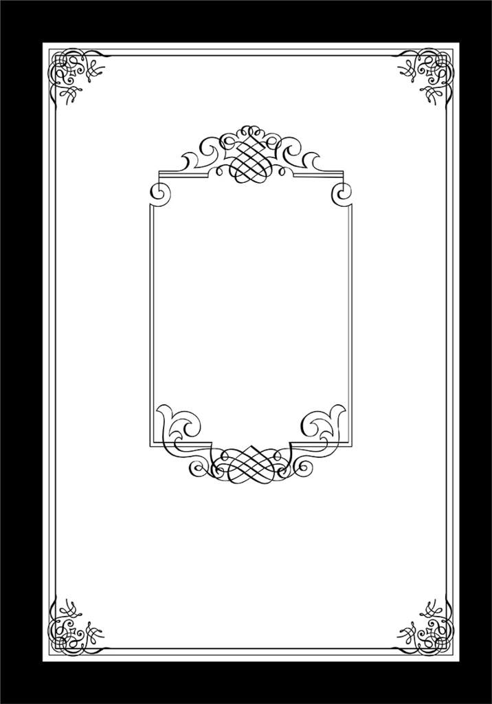 【印刷用】A5判表紙素材【ヴィンテージフレーム】