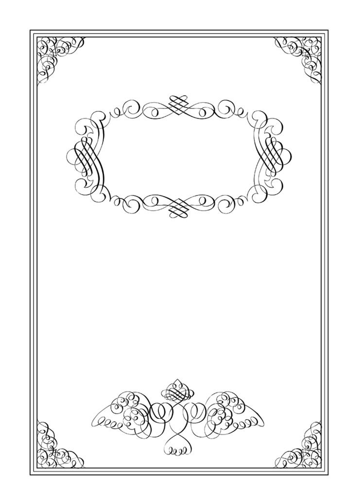 【印刷用】A5判表紙素材【ヴィンテージフレーム】