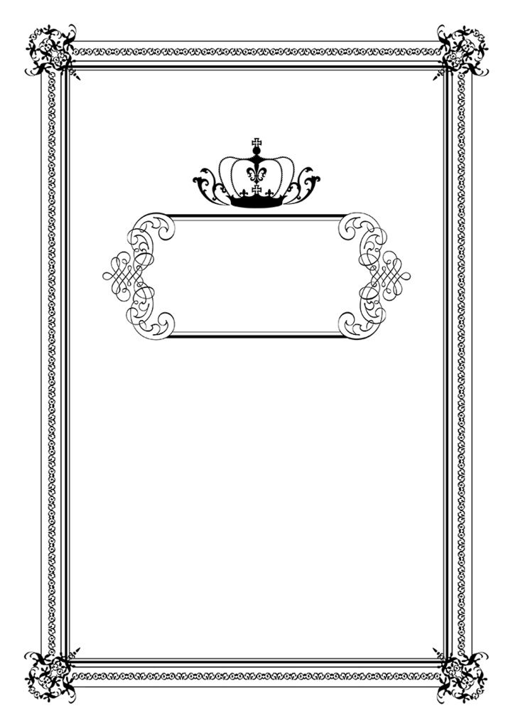 【印刷用】A5判表紙素材【ヴィンテージフレーム】