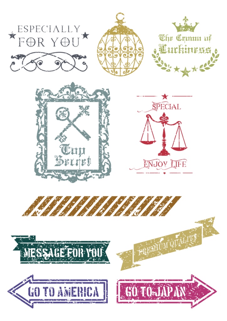 【印刷用】イラストカット【スタンプ・シール】