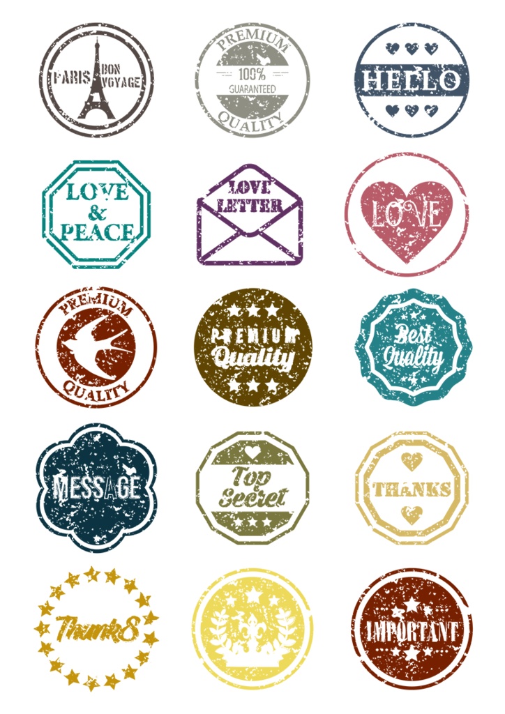 【印刷用】イラストカット【スタンプ・シール】