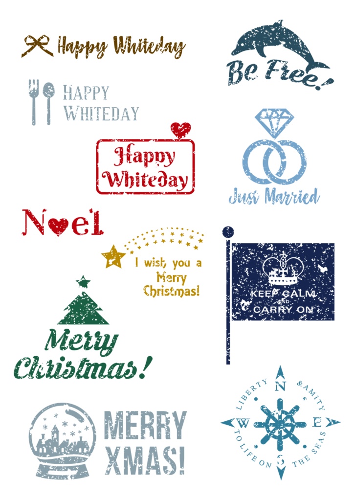 【印刷用】イラストカット【スタンプ・シール】