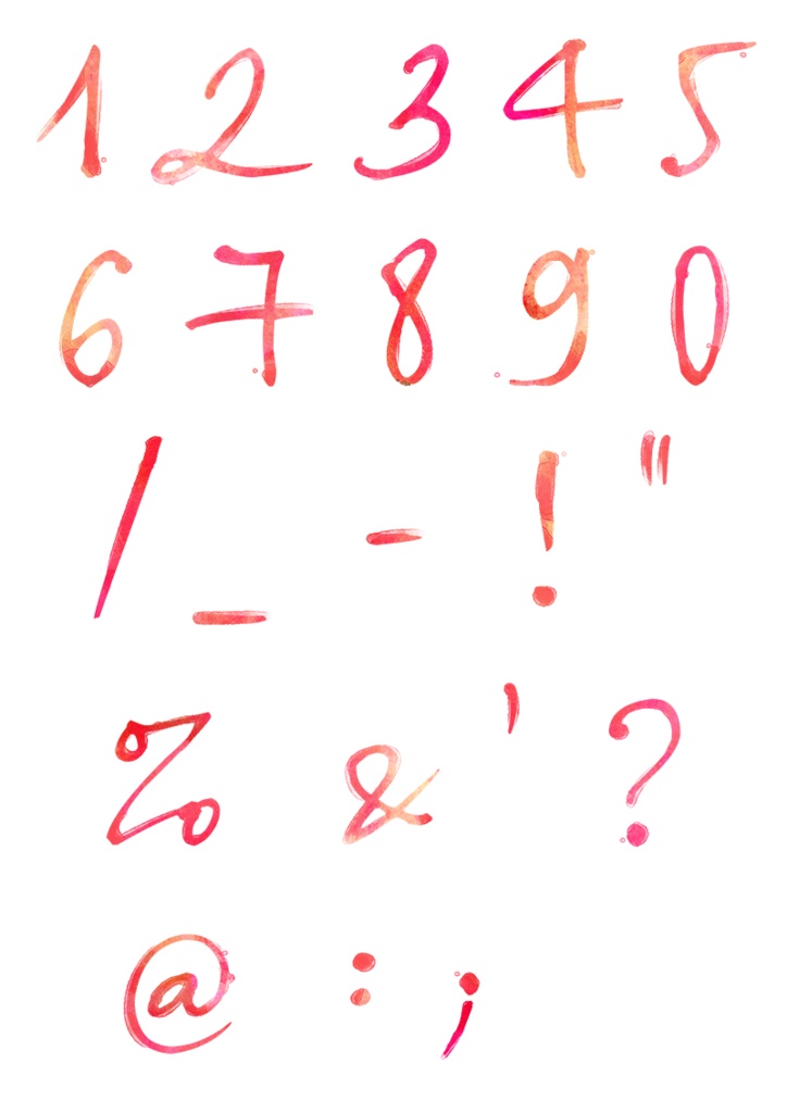 【印刷用】水彩風アルファベット・ボトルのイラスト