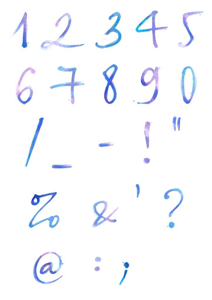 【印刷用】水彩風アルファベット・ボトルのイラスト