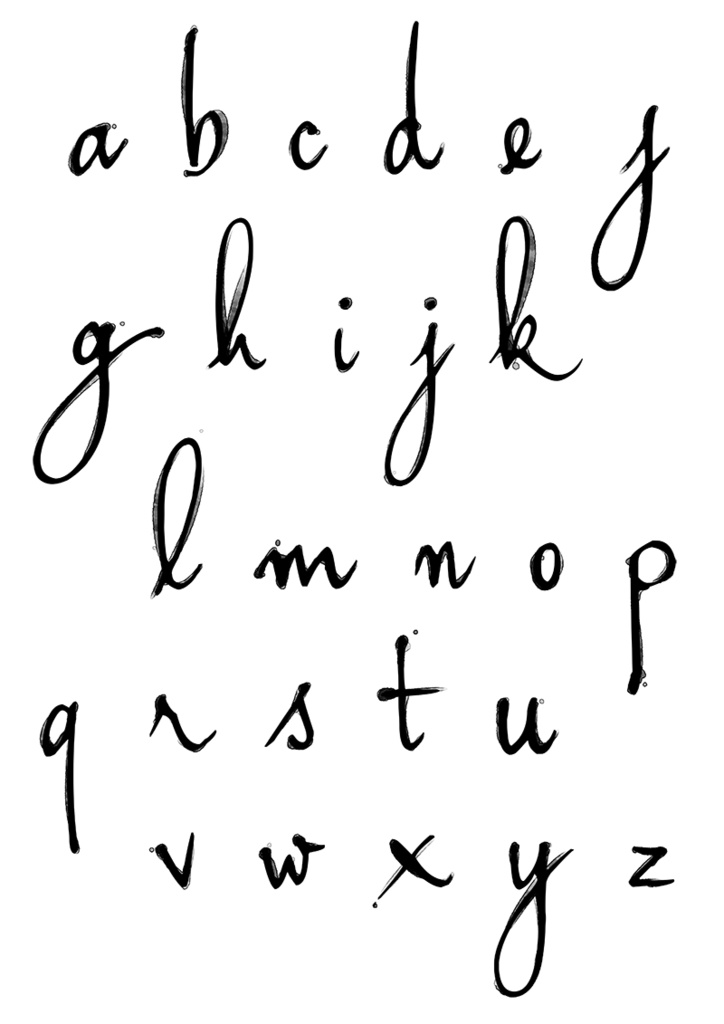 【印刷用】水彩風アルファベット・ボトルのイラスト