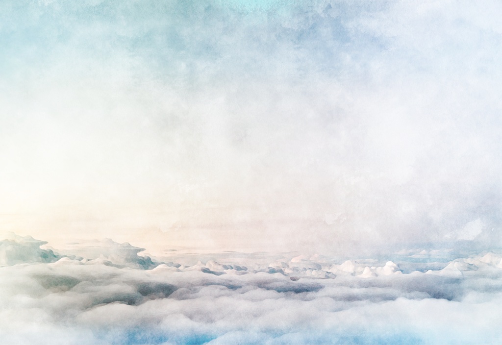 【印刷用】水彩風「空海夕景」10枚セット