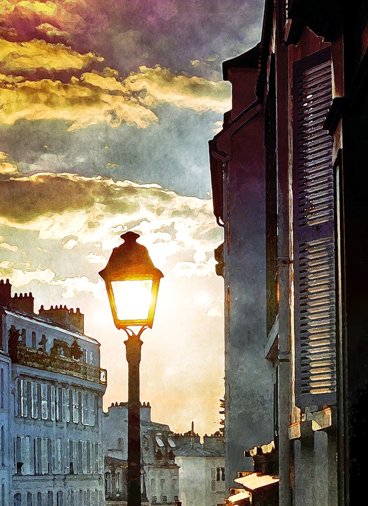 【印刷用】水彩風「色んな建物」5枚セット