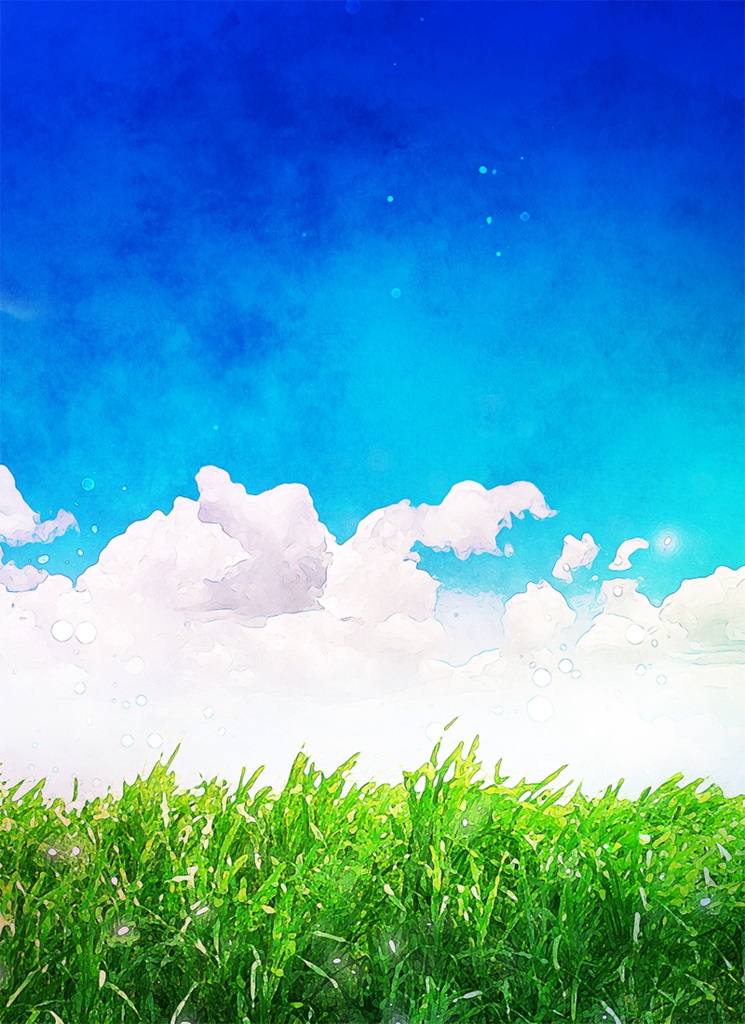 【印刷用】水彩風「色んな風景」10枚セット