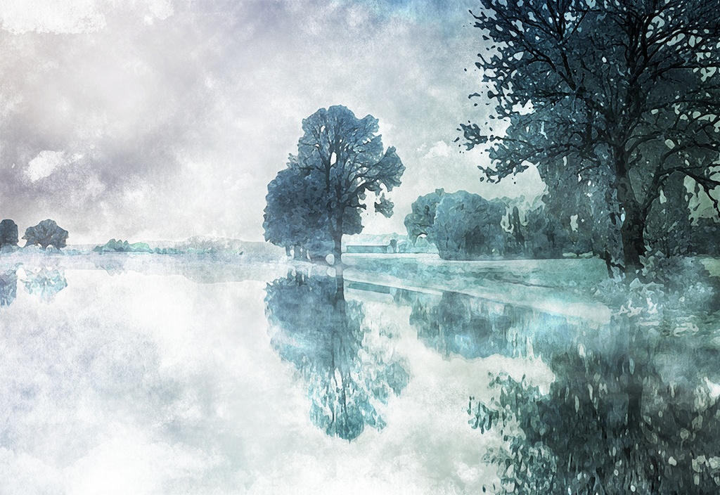 【印刷用】水彩風「幻想的な風景」10枚セット