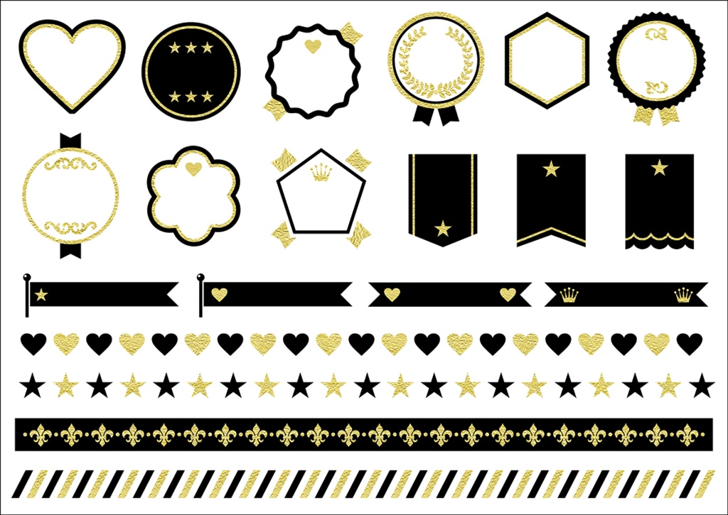 【印刷用】ガールズパーティー素材