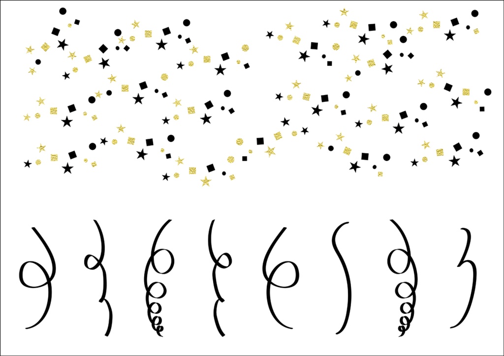 【印刷用】ガールズパーティー素材