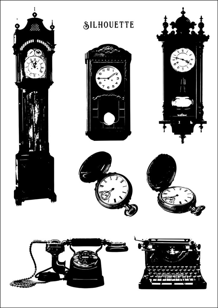 【印刷用】イラストカット【シルエット】2