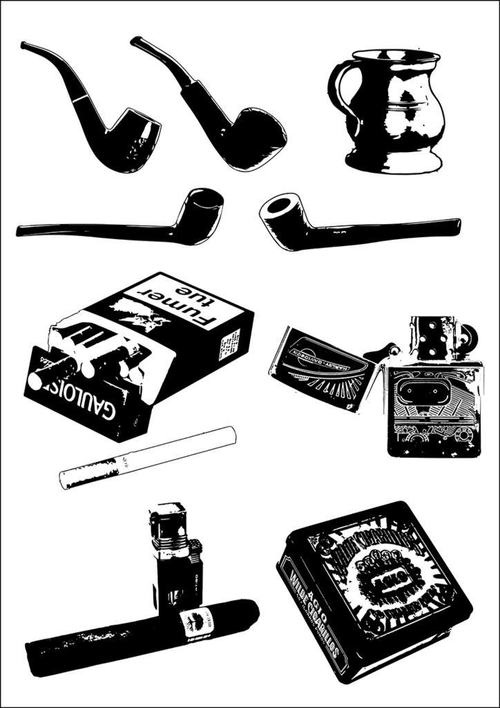 【印刷用】イラストカット【シルエット】2