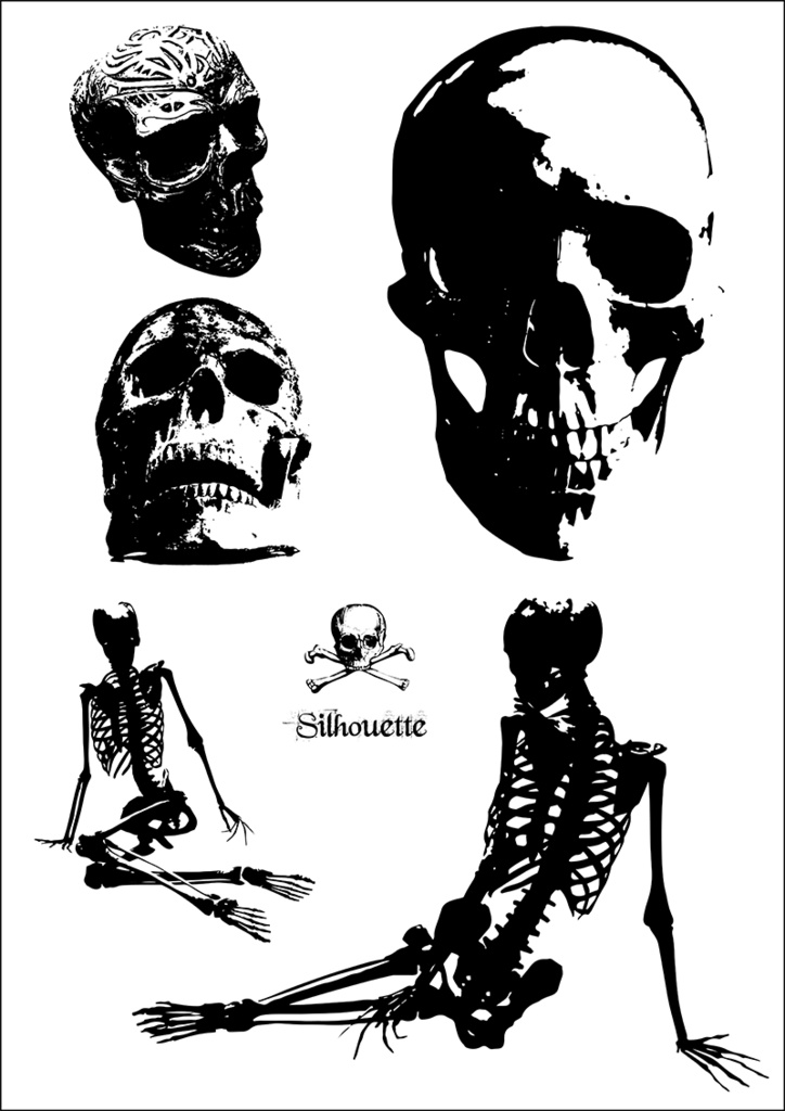 【印刷用】イラストカット【シルエット】2