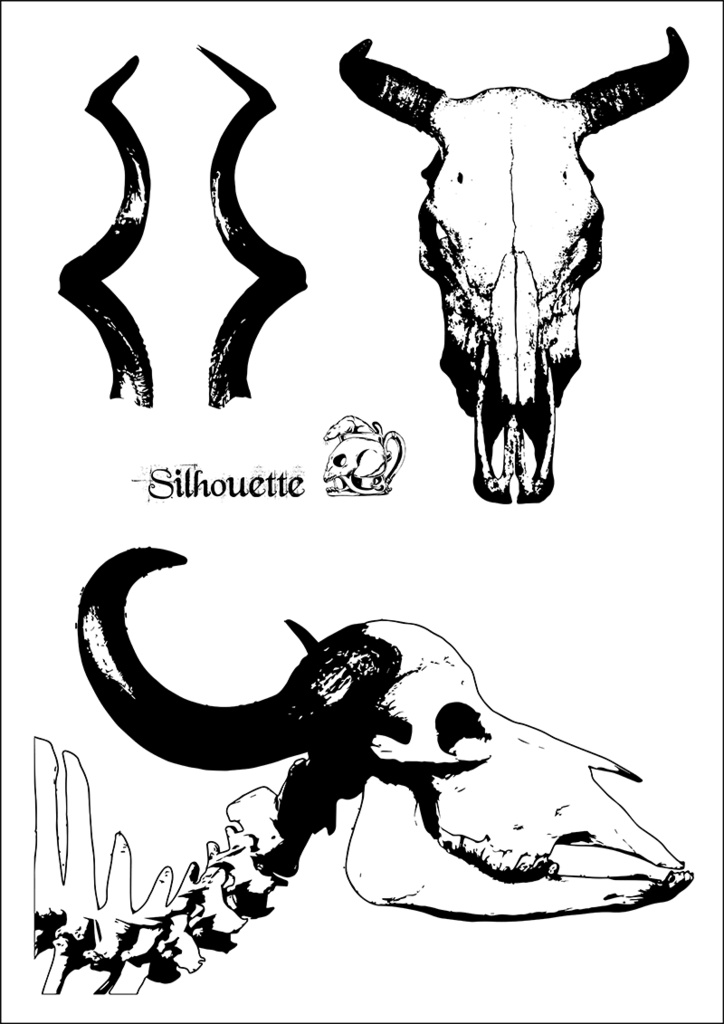 【印刷用】イラストカット【シルエット】2