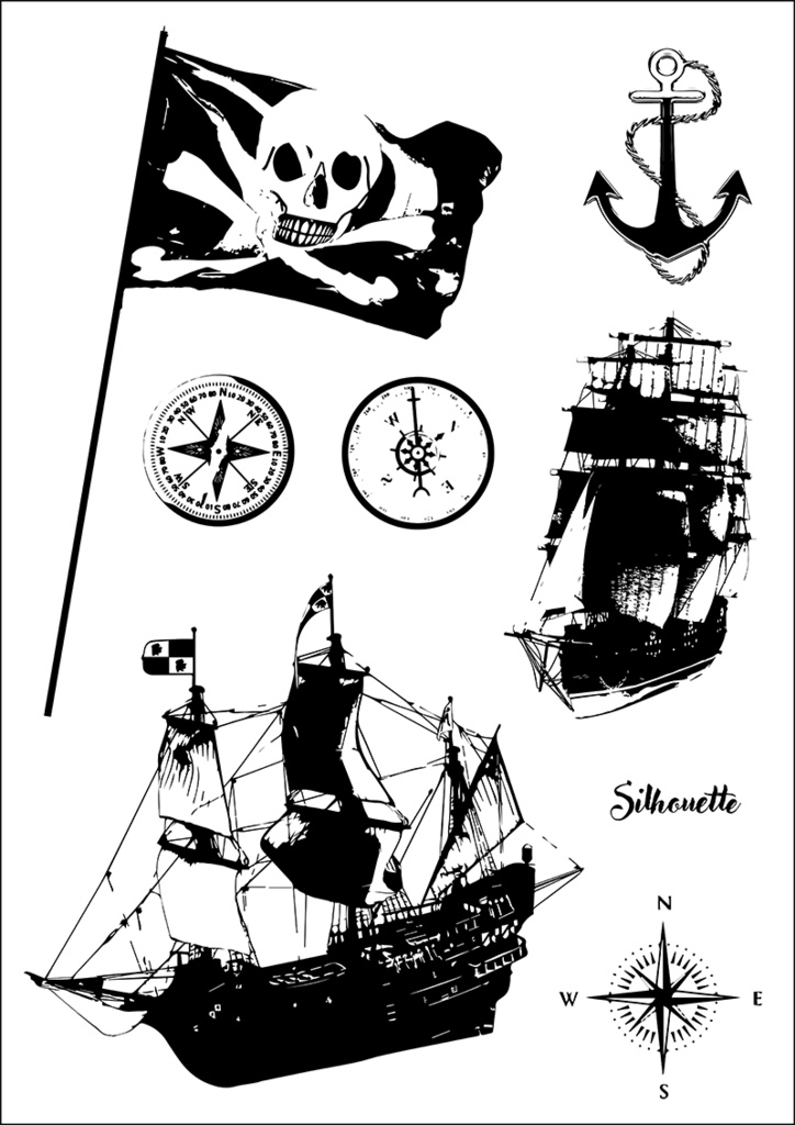 【印刷用】イラストカット【シルエット】2