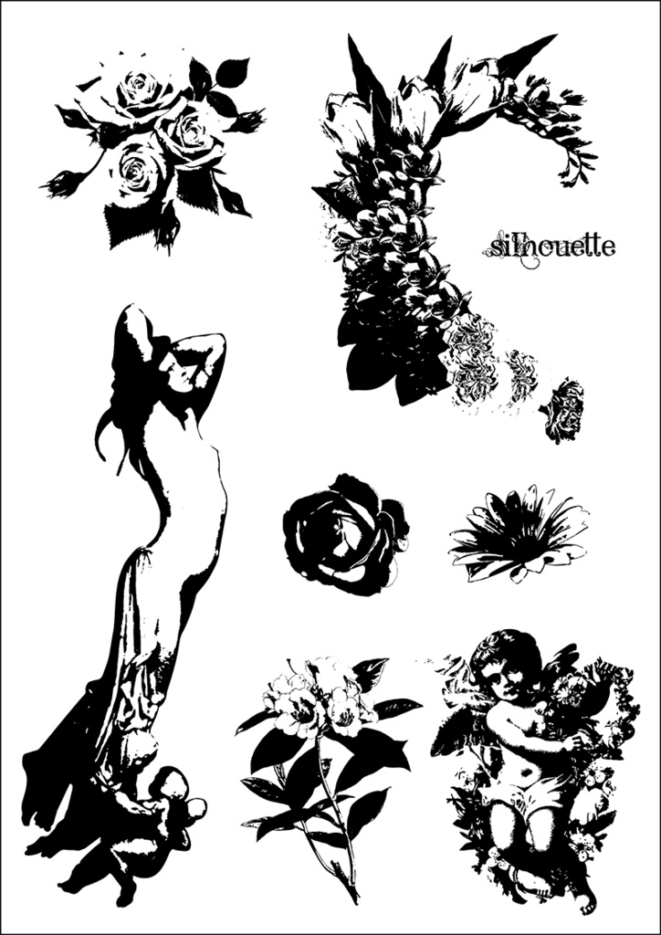 【印刷用】イラストカット【シルエット】2