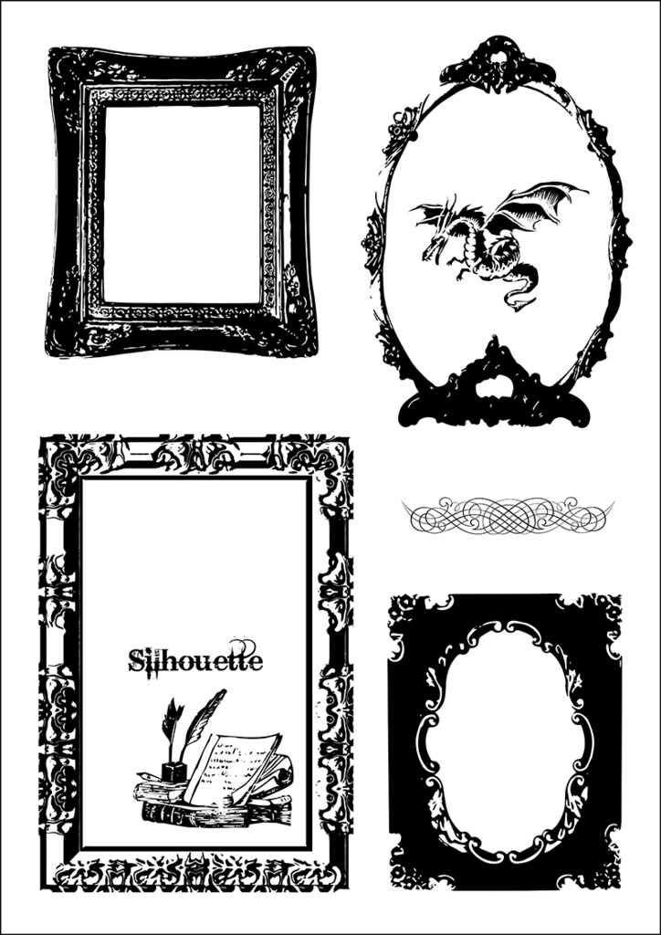 【印刷用】イラストカット【シルエット】2