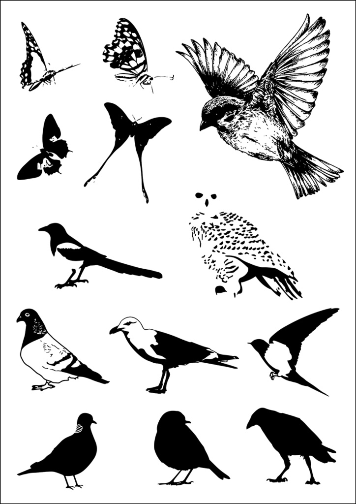 【印刷用】イラストカット【シルエット】2