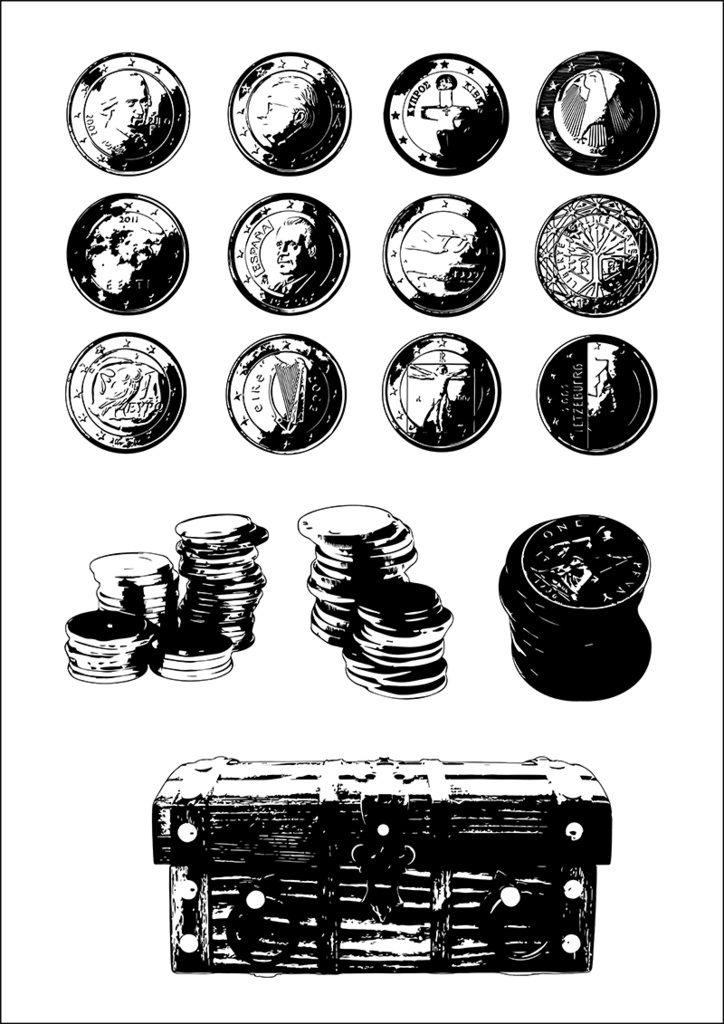 【印刷用】イラストカット【シルエット】2