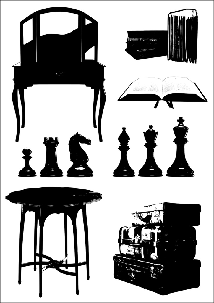 【印刷用】イラストカット【シルエット】2