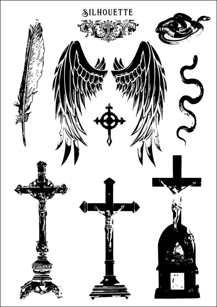 【印刷用】イラストカット【シルエット】2