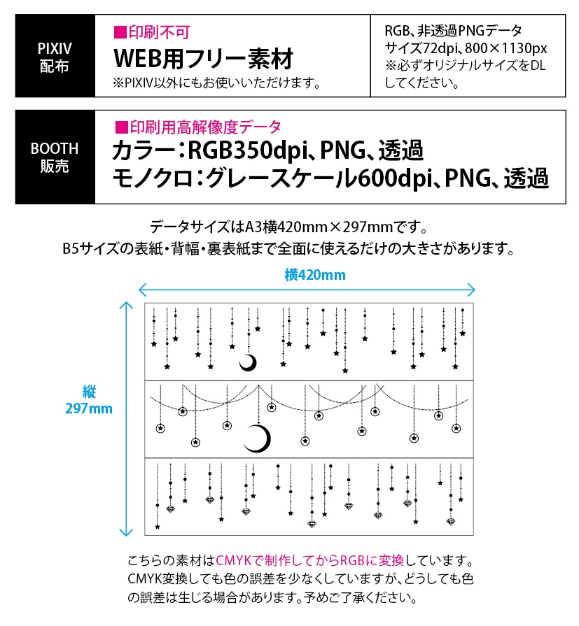 【印刷用】ガーランド素材