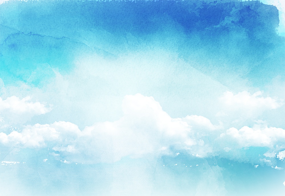 【印刷用】水彩風「青空」