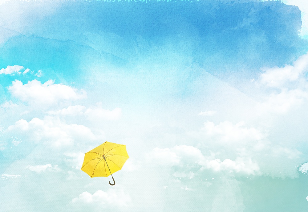 【印刷用】水彩風「青空」