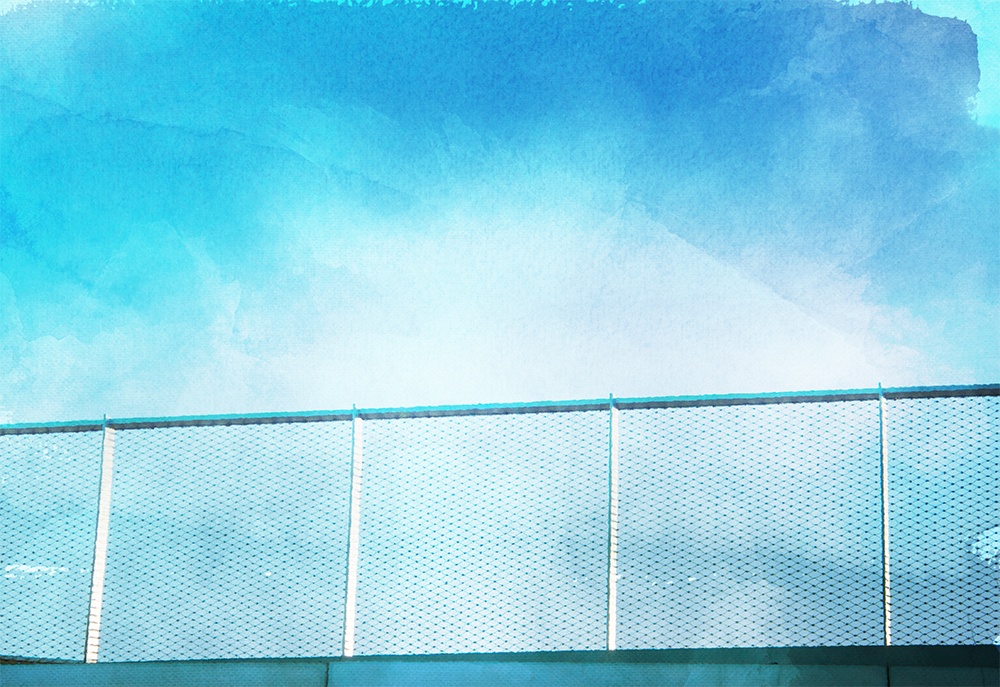 【印刷用】水彩風「青空」