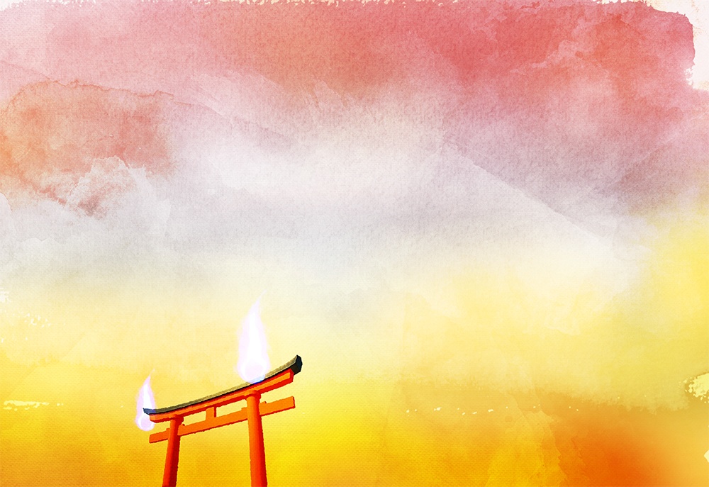 【印刷用】水彩風「夜空」