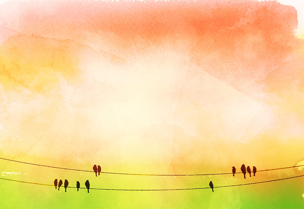 【印刷用】水彩風「夜空」