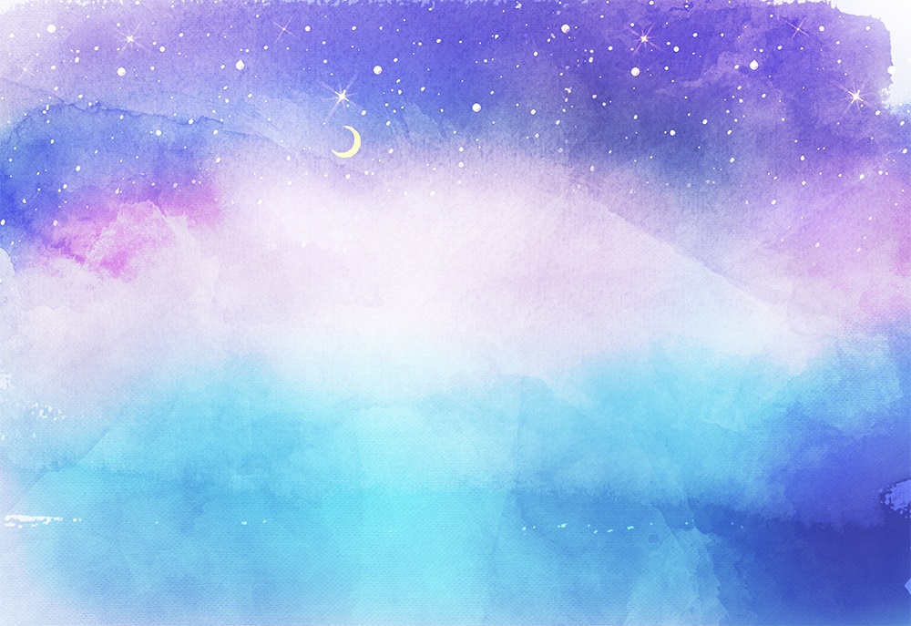 【印刷用】水彩風「夜空」
