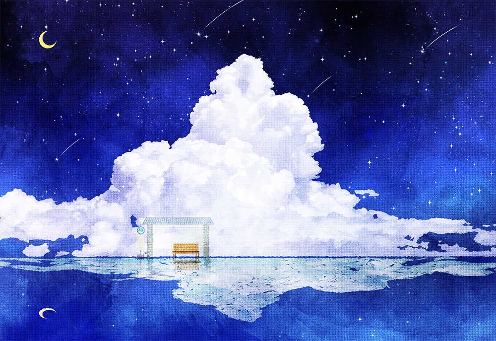 【印刷用】夜のイラスト素材