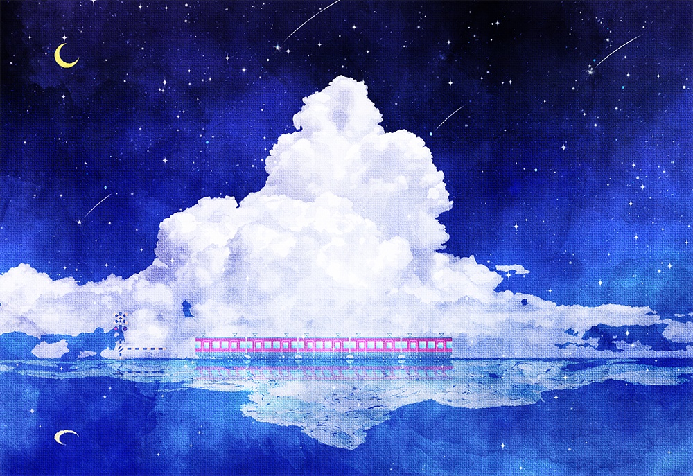 【印刷用】夜のイラスト素材